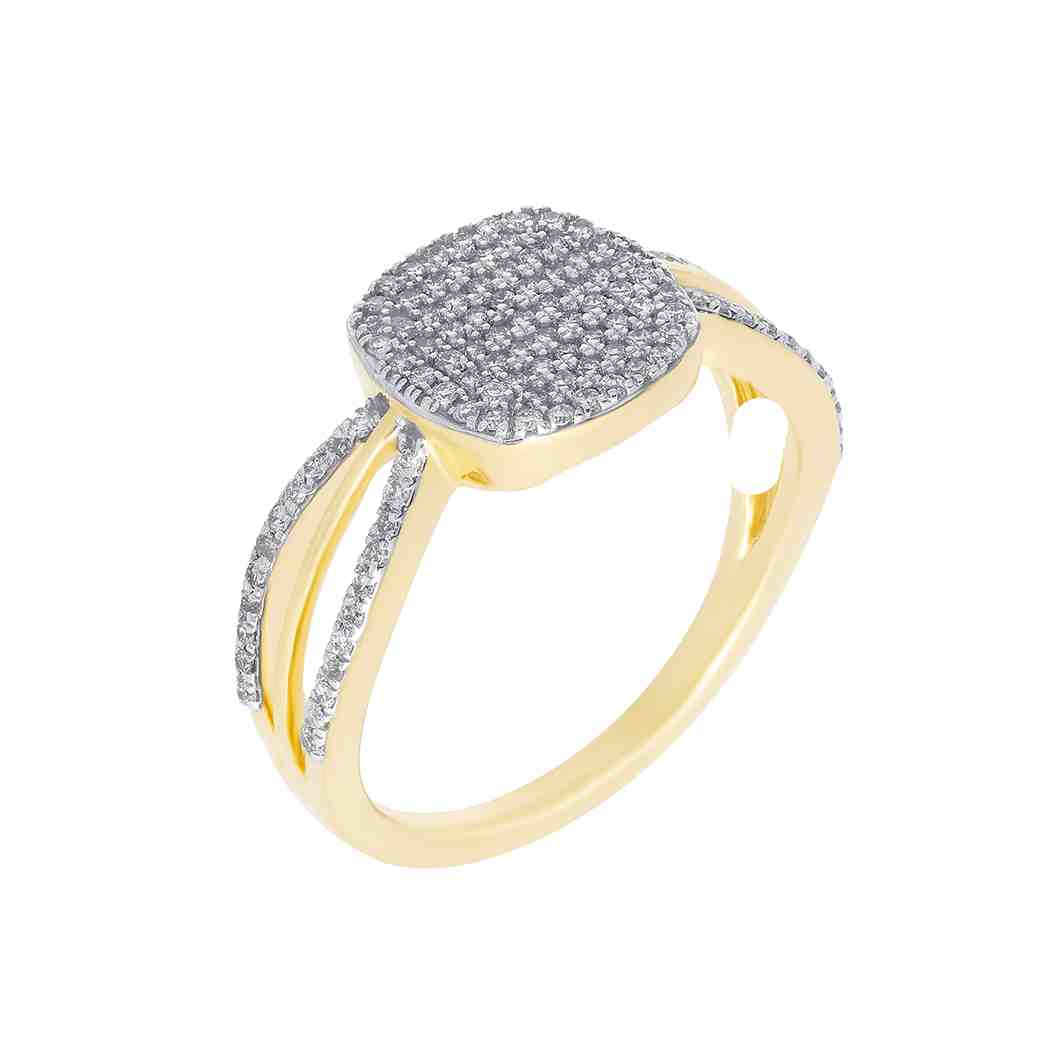Composite Diamond Double Frame Vintage-Style Engagement Ring LR11825A